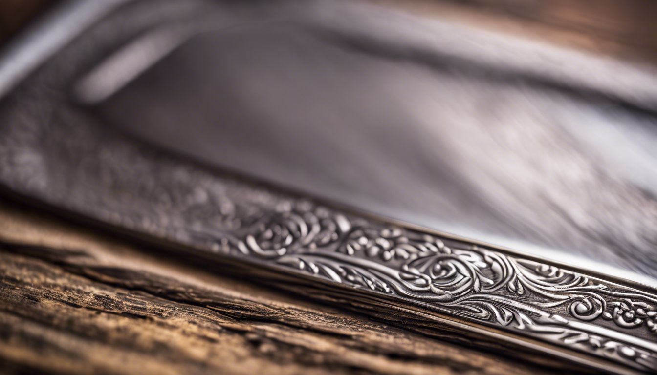 Antique nickel on weathered wooden surface in macro photography.