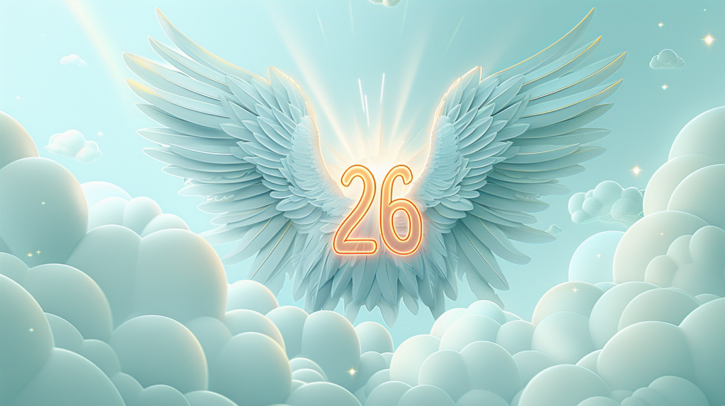 Flat design of angelic guidance through number 26