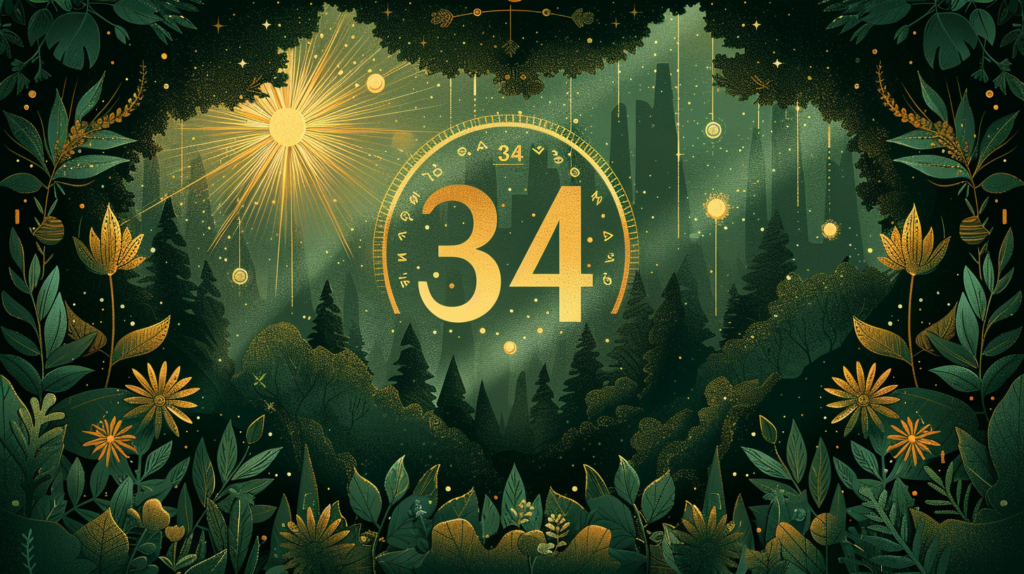 Flat design of natural numerology wisdom