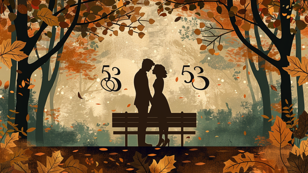 interpretation of romantic park scene for number 53